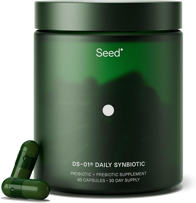 Seed DS-01 每日共生素 - 成人益生菌 + 益生元 - 30 天罐装装 | 24 种益生菌 + 益生元 - 消化和肠道健康 - 胀气缓解 - 改善规律性 - 素食胶囊 访问 Seed 品牌旗舰店